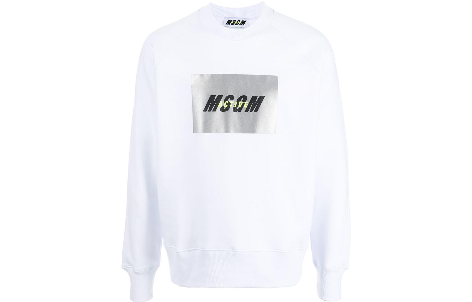 MSGM FW22 Unisex Crewneck Logo Print Sweatshirt 3145MM022177230131