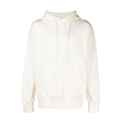 MSGM FW22 White Hoodie with Large Logo Print 3340MM7422779902