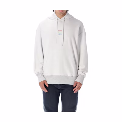 MSGM FW22 White Pullover Sweatshirt with Logo Print Long Sleeve for Men 22A3340MM17422779794