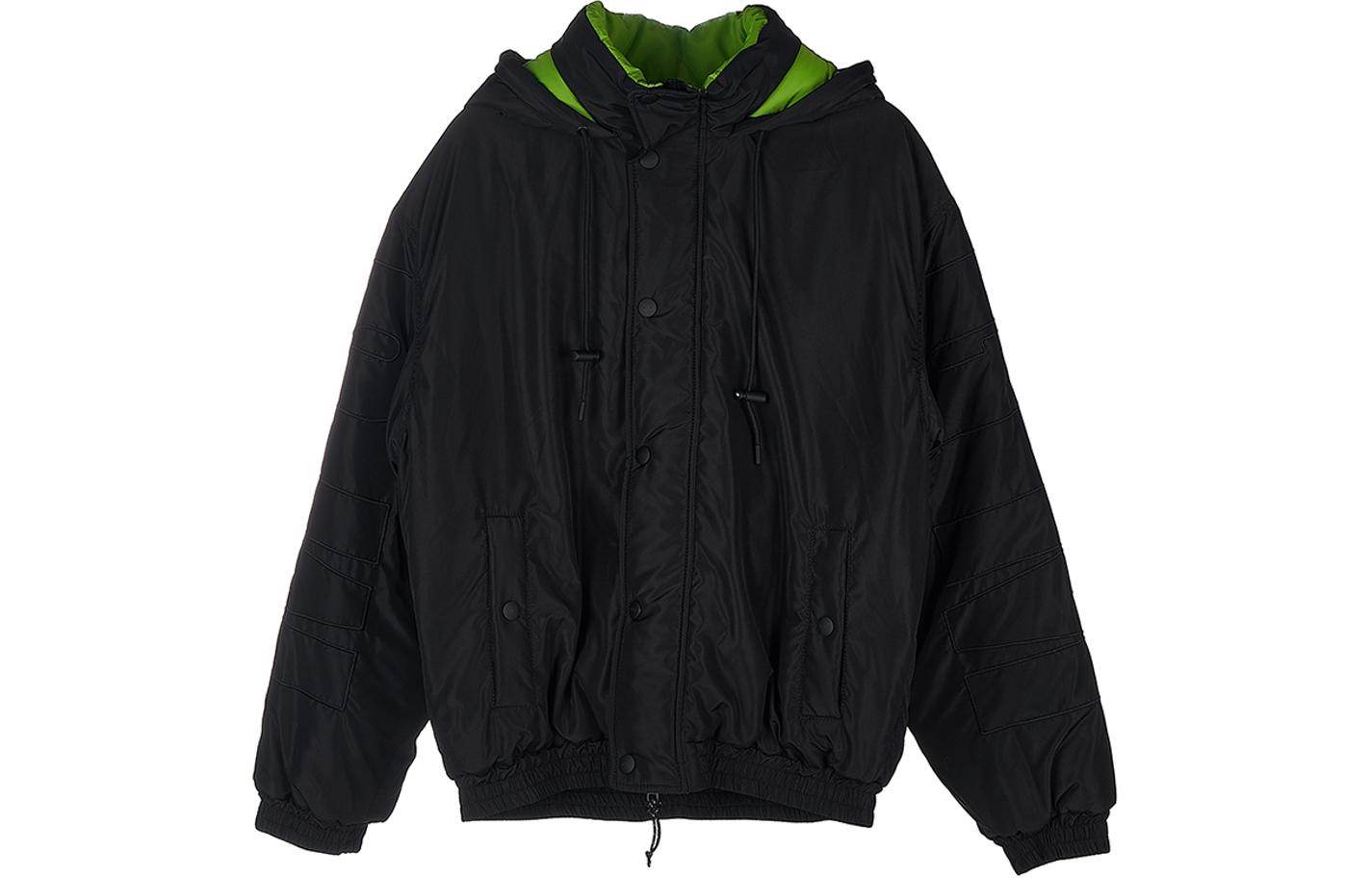 MSGM FW23 Black Solid Logo Casual Hoodie Jacket for Men 3340MH02X-227510-99