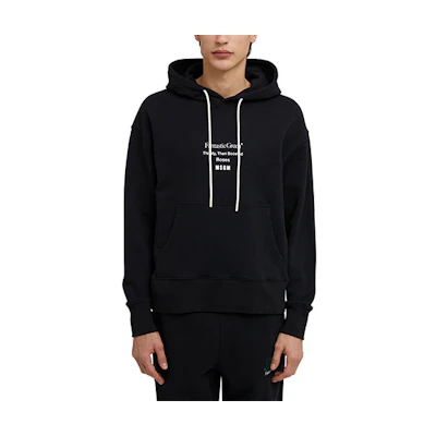 MSGM FW23 FAntastic Green Floral Jacquard Hoodie Unisex Black 3546MM04-237581-99