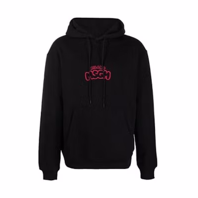 MSGM FW23 Printed Hoodie Black 3440MM102-23700199