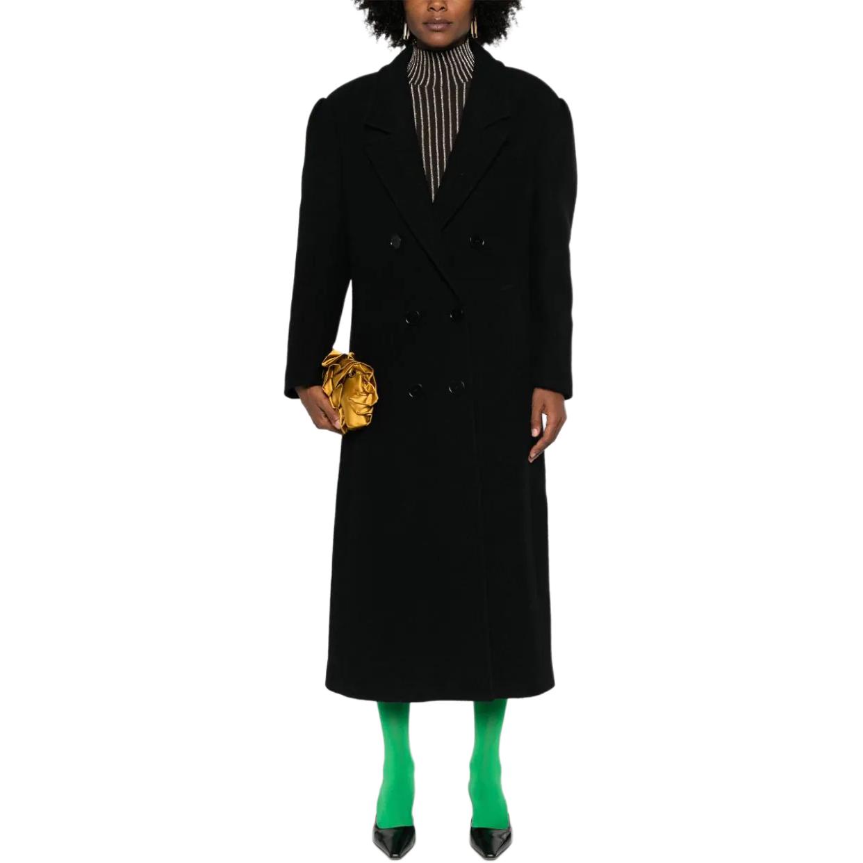 Lookbook MSGM FW24 双排扣黑色大衣配口袋 3741MDC05247618-BLACK