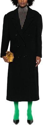 MSGM FW24 双排扣黑色大衣配口袋 3741MDC05247618-BLACK Lookbook MSGM FW24 双排扣黑色大衣配口袋 3741MDC05247618-BLACK