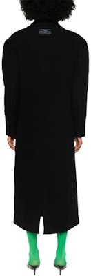 MSGM FW24 双排扣黑色大衣配口袋 3741MDC05247618-BLACK Shop MSGM FW24 双排扣黑色大衣配口袋 3741MDC05247618-BLACK