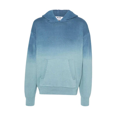 MSGM Gradient Effect Oversized Hoodie Blue - Casual Streetwear 3640MM197247095-BLUE
