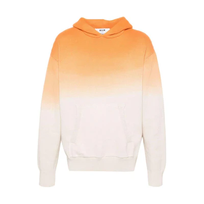 MSGM Gradient Knit Oversized Hoodie Orange Fashion 3640MM197247095-24