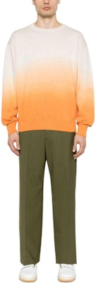 MSGM 그라디언트 립 니트 스웨터 남성용 샌드 오렌지. 3640MM206247095-ORANGE Lookbook MSGM 그라디언트 립 니트 스웨터 남성용 샌드 오렌지. 3640MM206247095-ORANGE