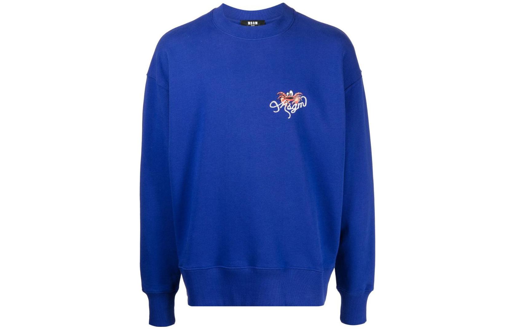 MSGM Graphic Print Crewneck Pullover Sweatshirt 3240MM107227299-85