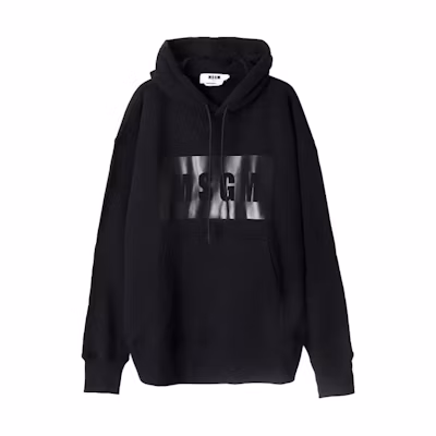 MSGM Letter Graphic Hoodie Black ( Long Sleeve) 3540MM52523779999