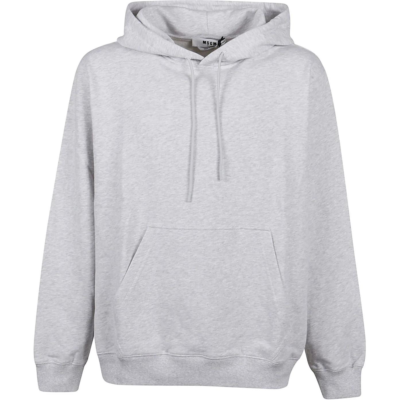 MSGM Light Grey Hoodie with Logo Print 2000MM53520000-394