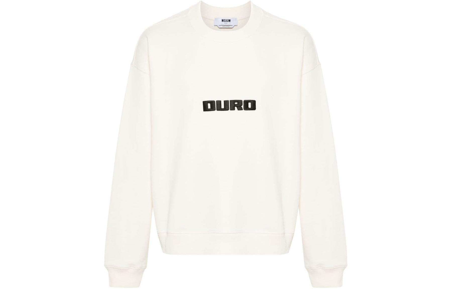MSGM Logo Appliqué Oversized Sweatshirt Mens Off-White 3640MM151247000-02