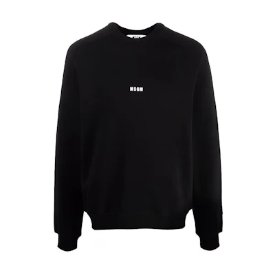 MSGM Logo Cotton Pullover Sweatshirt Men’s Black 2000MM503-200001-99