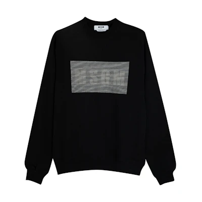 MSGM Logo Crewneck Long Sleeve Sweatshirt Black 3040MM98-217099-99