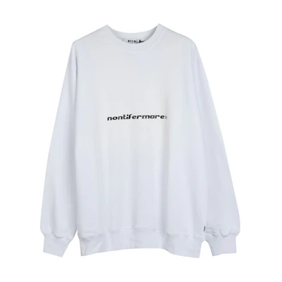 MSGM Logo Crewneck Long Sleeve Sweatshirt White - 2740MM98-195799-01