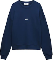 MSGM Logo Crewneck Oversized Long Sleeve Sweatshirt Navy Blue () 3740MM120247799-BLUE MSGM Logo Crewneck Oversized Long Sleeve Sweatshirt Navy Blue () 3740MM120247799-BLUE