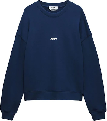 MSGM Logo Crewneck Oversized Long Sleeve Sweatshirt Navy Blue () 3740MM120247799-BLUE Buy MSGM Logo Crewneck Oversized Long Sleeve Sweatshirt Navy Blue () 3740MM120247799-BLUE