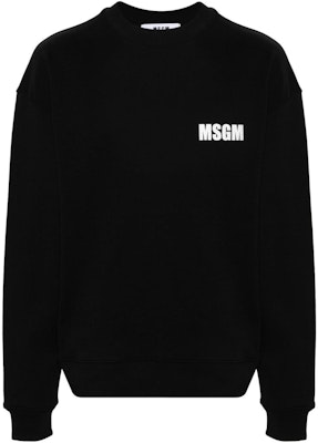 MSGM 로고 크루넥 오버사이즈 스웻셔츠 블랙. 3640MM129247001-BLACK Order MSGM 로고 크루넥 오버사이즈 스웻셔츠 블랙. 3640MM129247001-BLACK