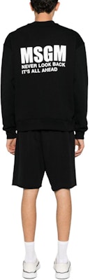 MSGM 로고 크루넥 오버사이즈 스웻셔츠 블랙. 3640MM129247001-BLACK Shop MSGM 로고 크루넥 오버사이즈 스웻셔츠 블랙. 3640MM129247001-BLACK