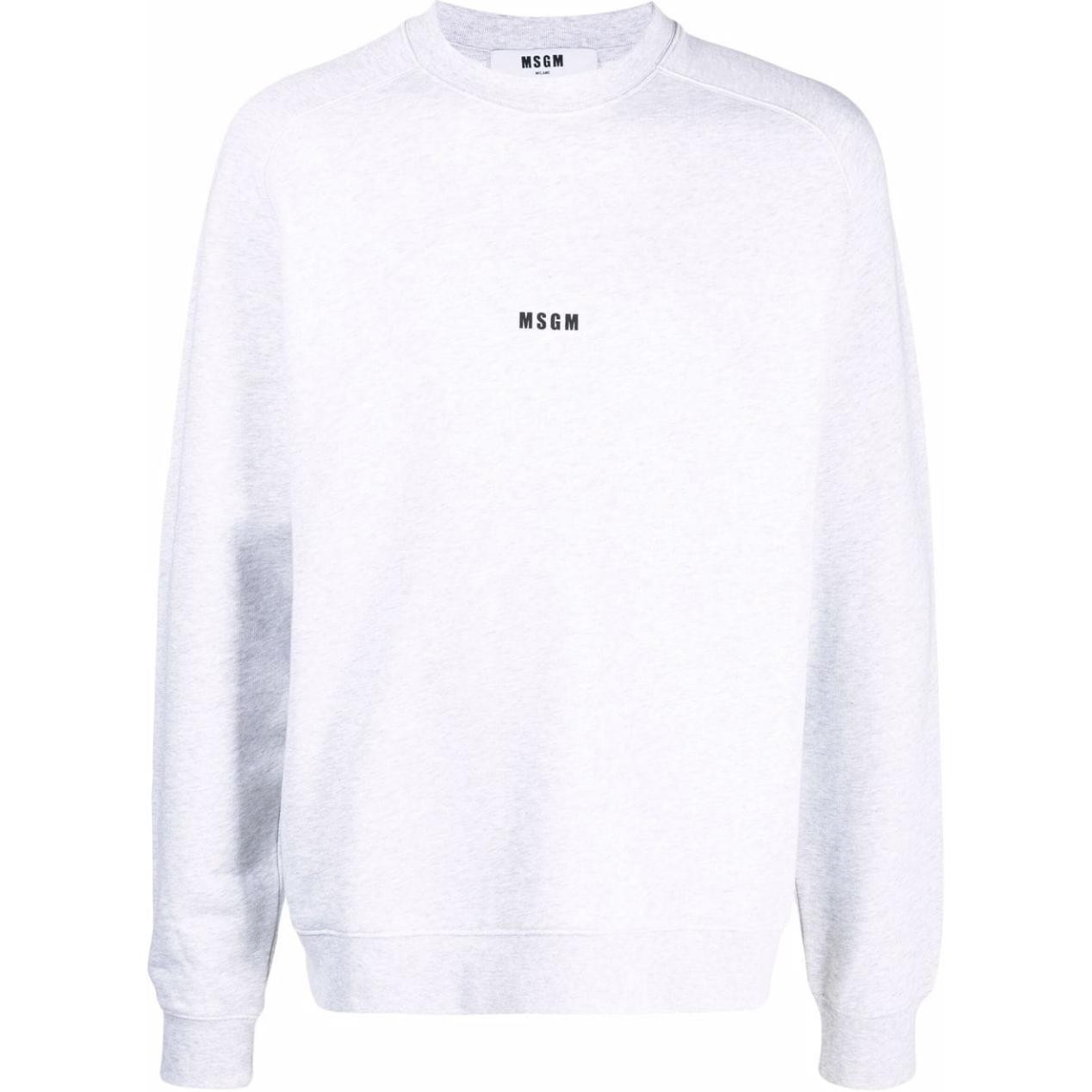 MSGM Logo Crewneck Pullover Long Sleeve Sweatshirt Men’s Grey 2000MM503200003-94