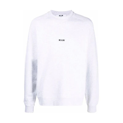 MSGM Logo Crewneck Pullover Long Sleeve Sweatshirt Men’s Grey 2000MM503200003-94