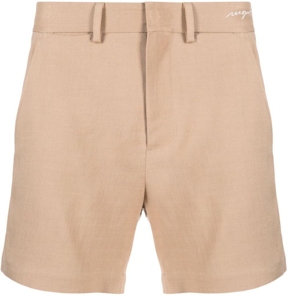 msgm-logo-embroidered-mid-waist-casual-shorts-beige-men-s-3640-mb-04247010-beige