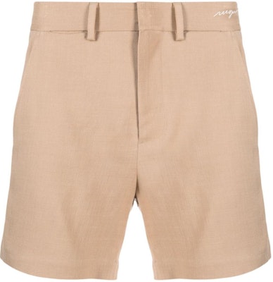 MSGM Pantalones Cortos Beige de Hombre con Logo Bordado y Cintura Media Casual. 3640MB04247010-BEIGE Buy MSGM Pantalones Cortos Beige de Hombre con Logo Bordado y Cintura Media Casual. 3640MB04247010-BEIGE