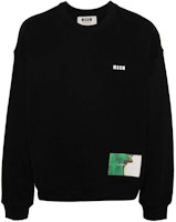 MSGM Logo Graphic Long Sleeve Sweatshirt Unisex Black 3646MM01247299-99 MSGM Logo Graphic Long Sleeve Sweatshirt Unisex Black 3646MM01247299-99