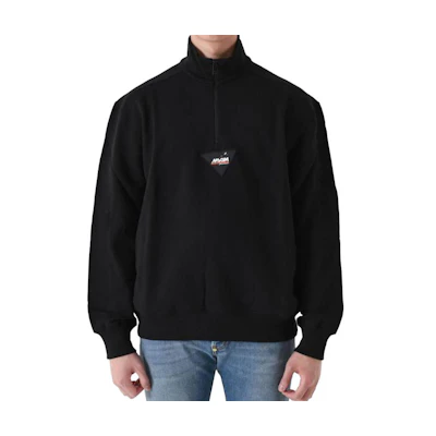 MSGM Logo High-Neck Zip-Up Sweatshirt Black - 3340MM772-27799-99