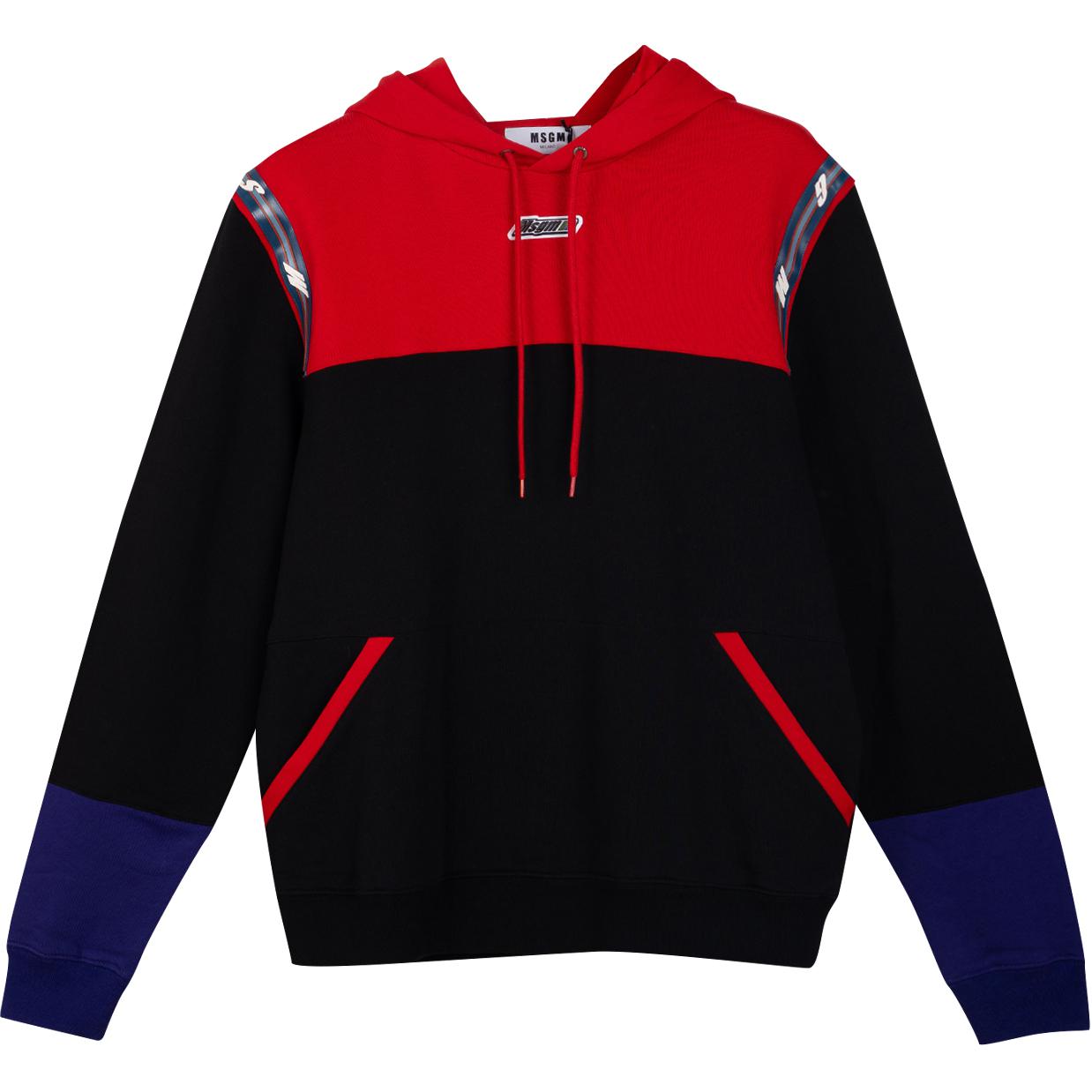 MSGM Logo Oversized Hoodie Black Men 2640MM77195299-99