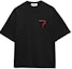 Order Camiseta Negra de Hombre MSGM Logo Patch de Manga Corta y Cuello Redondo 3740MM134247513-BLACK
