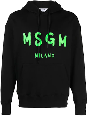 MSGM Logo Print Black Hoodie Long Sleeve Sweatshirt 3640MM515F247000-99 Buy MSGM Logo Print Black Hoodie Long Sleeve Sweatshirt 3640MM515F247000-99