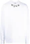 Buy MSGM 白色長袖 logo印花棉質圓領套頭衫 3540MM116237799-WHITE