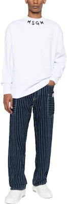 MSGM 白色長袖 logo印花棉質圓領套頭衫 3540MM116237799-WHITE Lookbook MSGM 白色長袖 logo印花棉質圓領套頭衫 3540MM116237799-WHITE