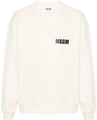 MSGM 로고 프린트 오버핏 크루넥 긴팔 맨투맨 바닐라 화이트. 3640MM129247001-WHITE Order MSGM 로고 프린트 오버핏 크루넥 긴팔 맨투맨 바닐라 화이트. 3640MM129247001-WHITE