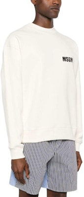 MSGM 로고 프린트 오버핏 크루넥 긴팔 맨투맨 바닐라 화이트. 3640MM129247001-WHITE Purchase MSGM 로고 프린트 오버핏 크루넥 긴팔 맨투맨 바닐라 화이트. 3640MM129247001-WHITE