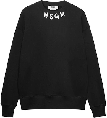 MSGM Logo Print Crewneck Oversized Sweatshirt Men’s Black 3740MM103247799-BLACK Buy MSGM Logo Print Crewneck Oversized Sweatshirt Men’s Black 3740MM103247799-BLACK