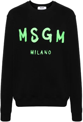 MSGM ロゴプリント オーバーサイズ クルーネック スウェット メンズ ブラック 3640MM513F247000-BLACK Buy MSGM ロゴプリント オーバーサイズ クルーネック スウェット メンズ ブラック 3640MM513F247000-BLACK