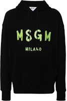 MSGM Logo Print Oversized Hoodie Black 3740MM515247799-BLACK MSGM Logo Print Oversized Hoodie Black 3740MM515247799-BLACK