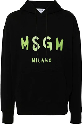 MSGM 標誌印花寬鬆連帽上衣 黑色 3740MM515247799-BLACK Buy MSGM 標誌印花寬鬆連帽上衣 黑色 3740MM515247799-BLACK