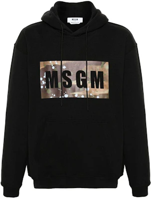 MSGM 标志印花宽松连帽衫 黑色 3640MM80247000-BLACK Buy MSGM 标志印花宽松连帽衫 黑色 3640MM80247000-BLACK