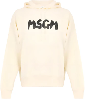 MSGM 男士白色logo印花宽松连帽卫衣 长袖 3740MM106247799-02 Buy MSGM 男士白色logo印花宽松连帽卫衣 长袖 3740MM106247799-02