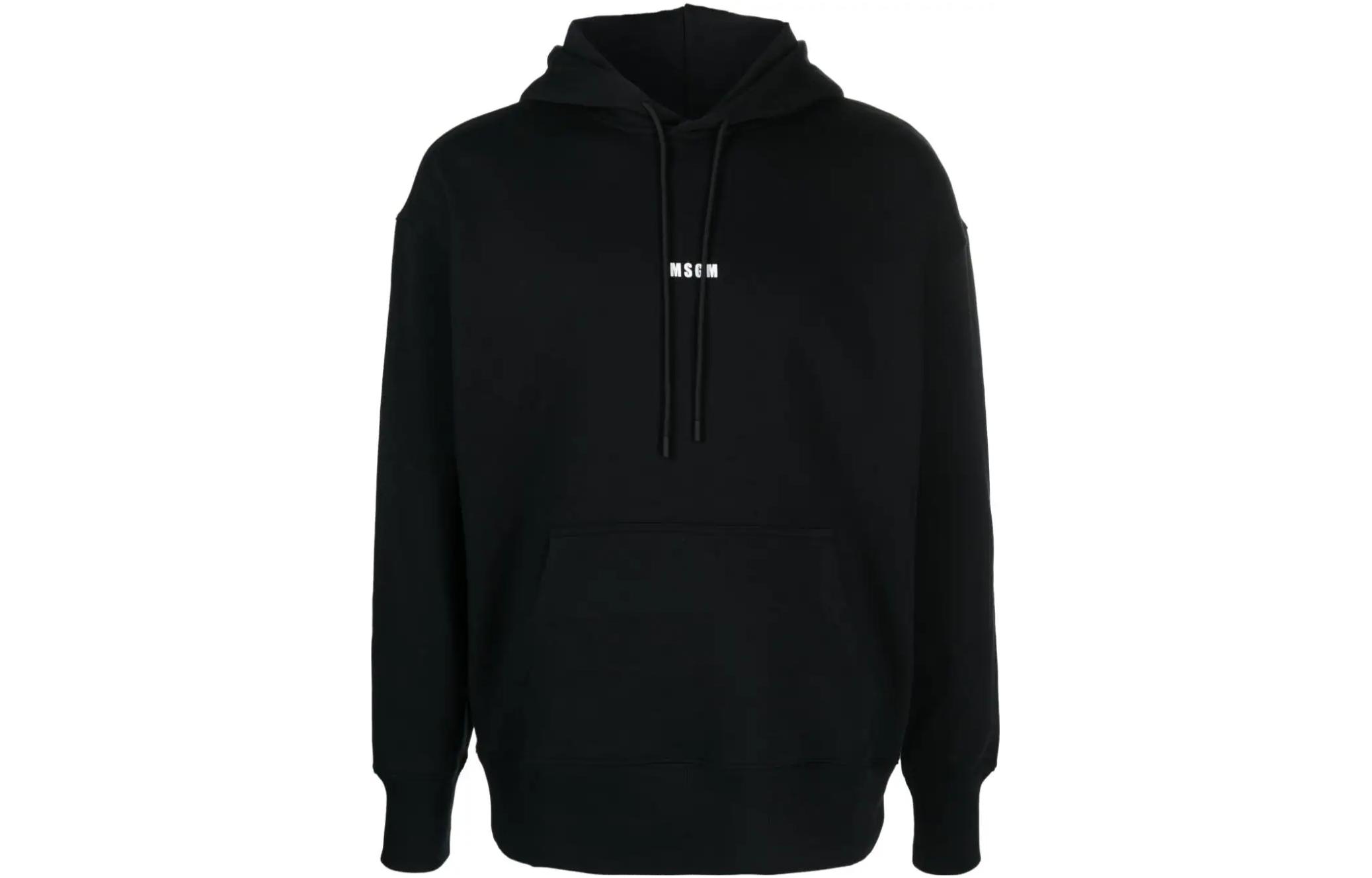 MSGM Logo Print Pullover Hoodie Black () 2000MM509200001-BLACK