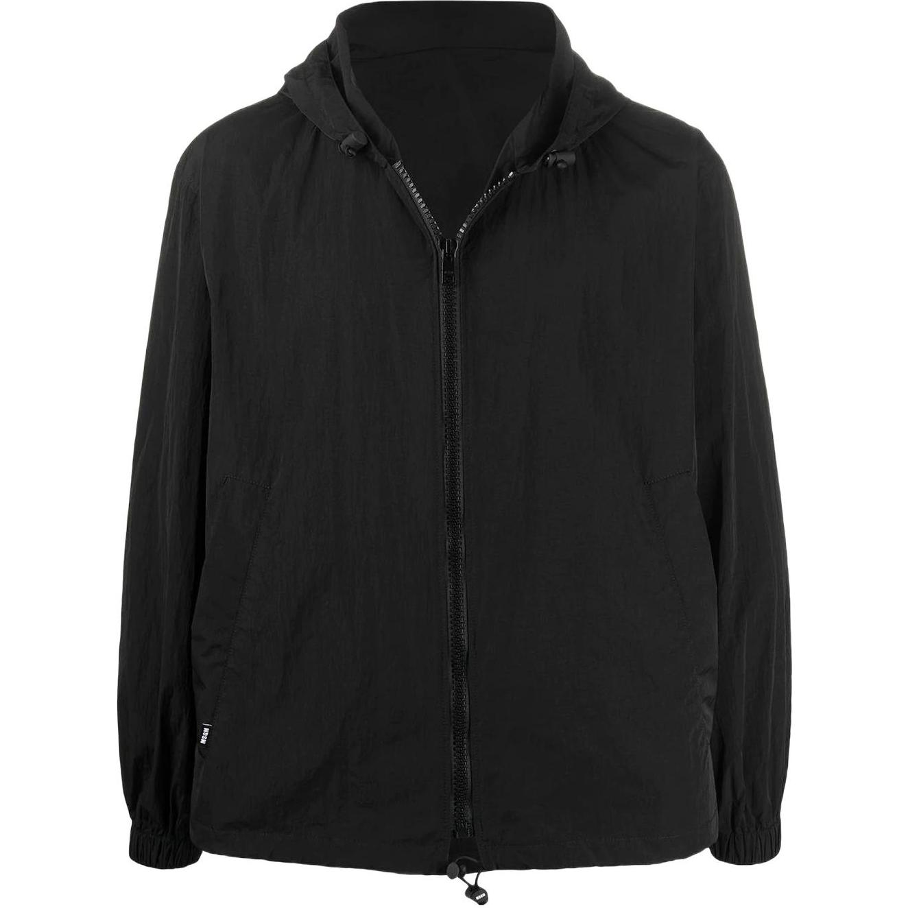 MSGM Logo Print Zip-Up Hooded Jacket 2840MH09X207002-99