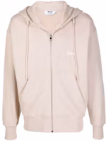 MSGM Logo Print Zip Hoodie Jacket Beige () 3140MM5072175992323 MSGM Logo Print Zip Hoodie Jacket Beige () 3140MM5072175992323