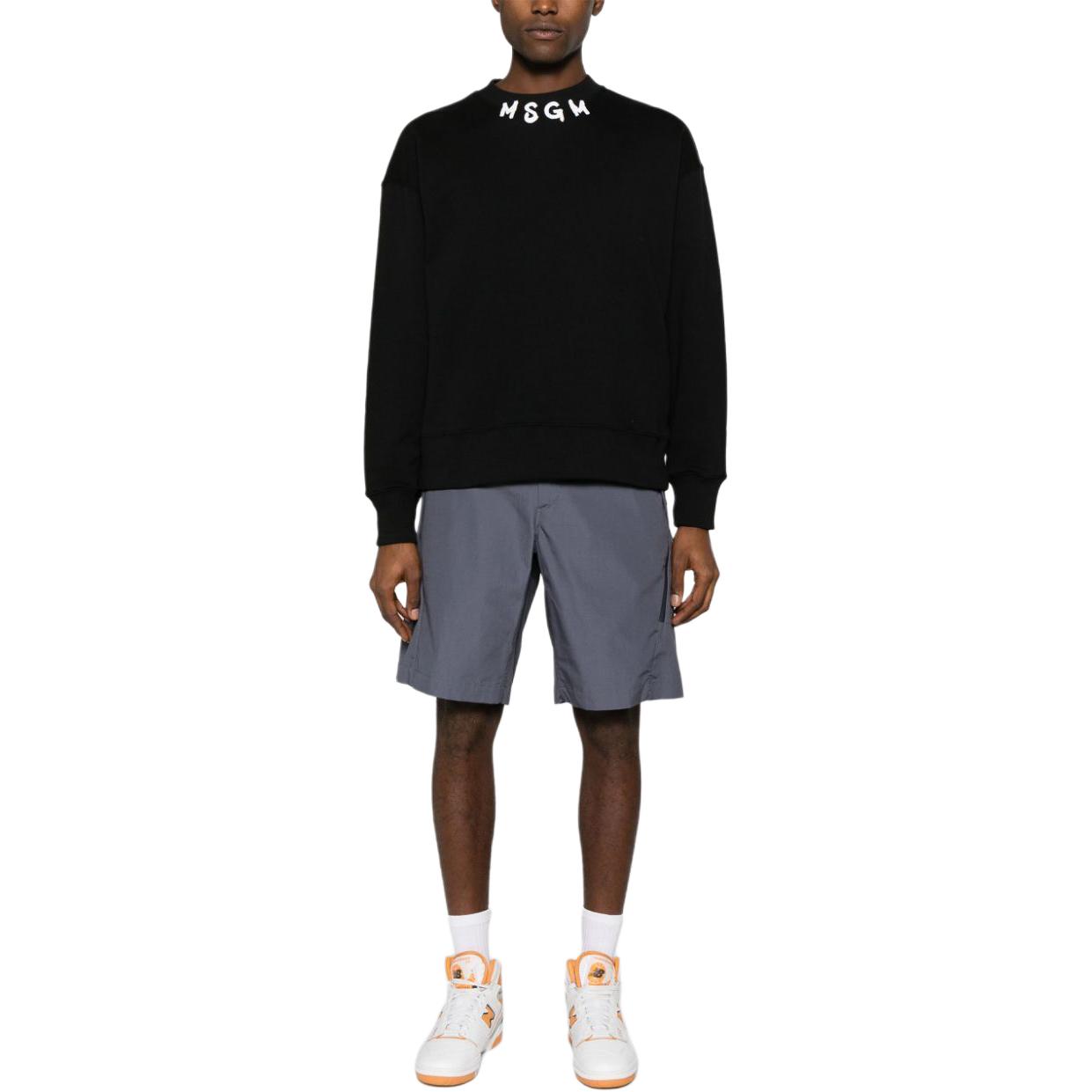 Lookbook MSGM 標誌印花圓領寬肩衛衣 黑色 3640MM119247000-99