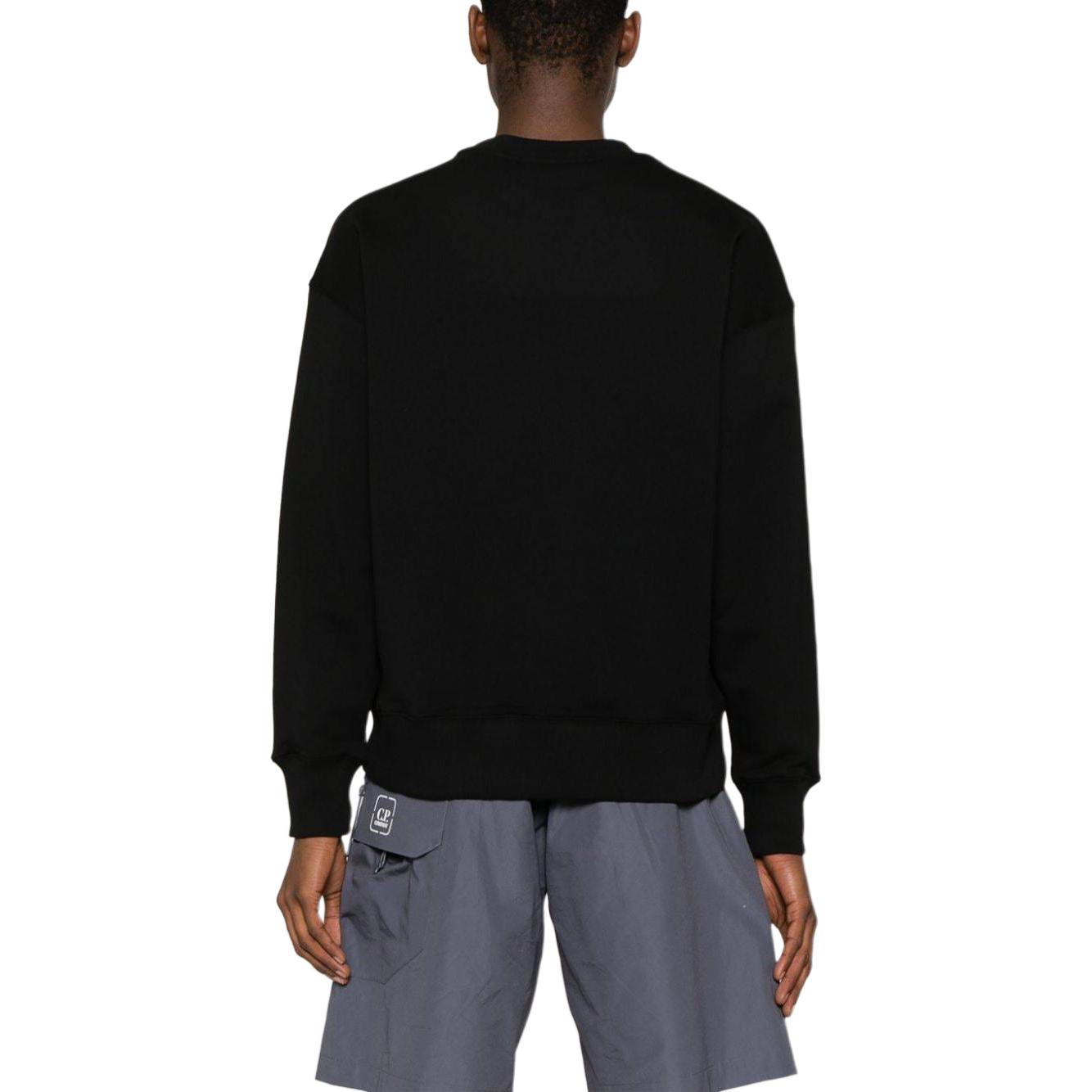 Shop MSGM 標誌印花圓領寬肩衛衣 黑色 3640MM119247000-99