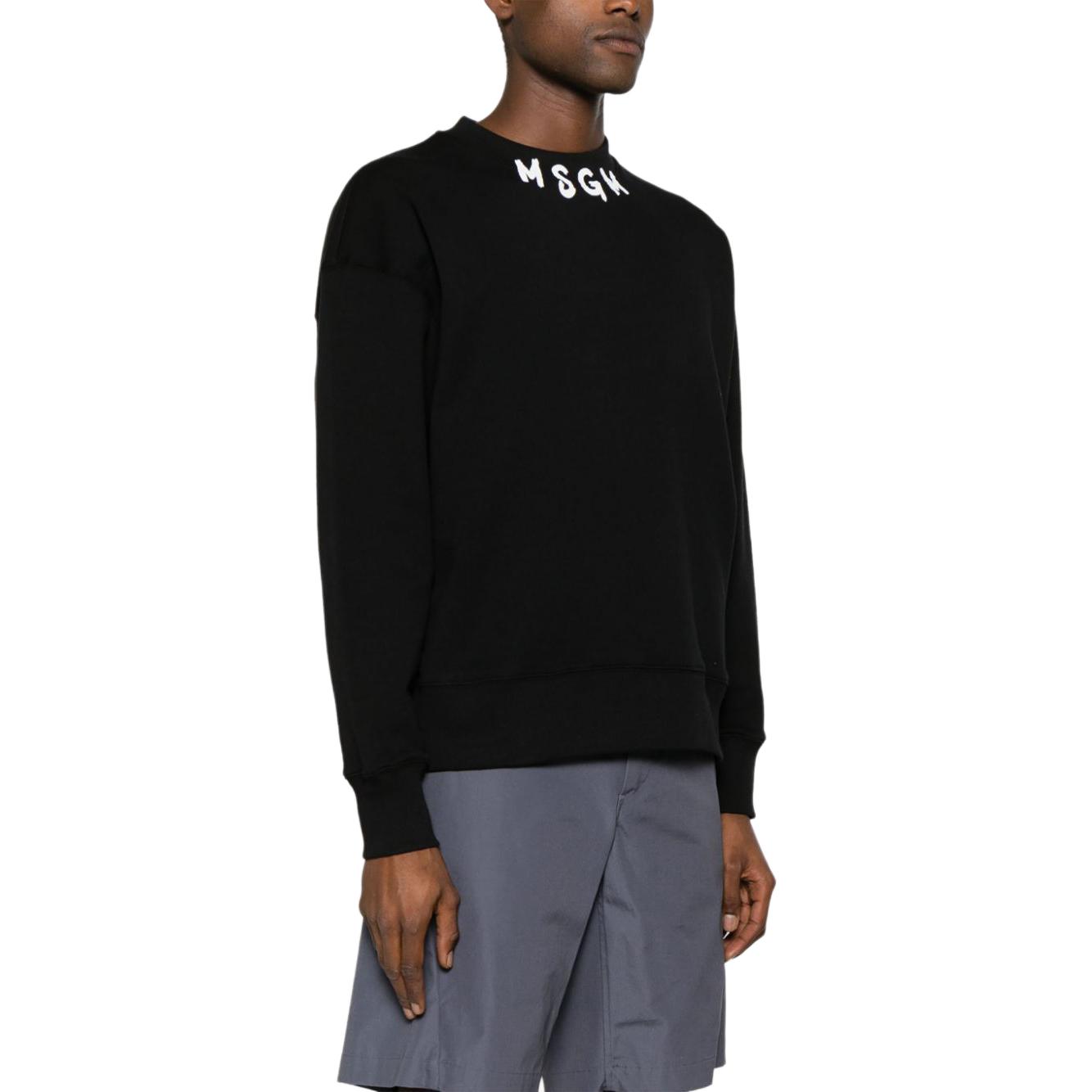 Purchase MSGM 標誌印花圓領寬肩衛衣 黑色 3640MM119247000-99