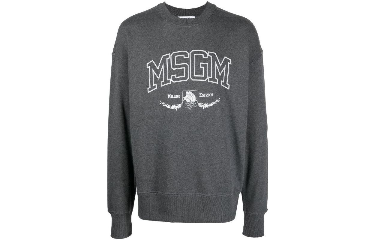 MSGM Logo Printed Crewneck Pullover Sweatshirt Men 3340MM191227797-98