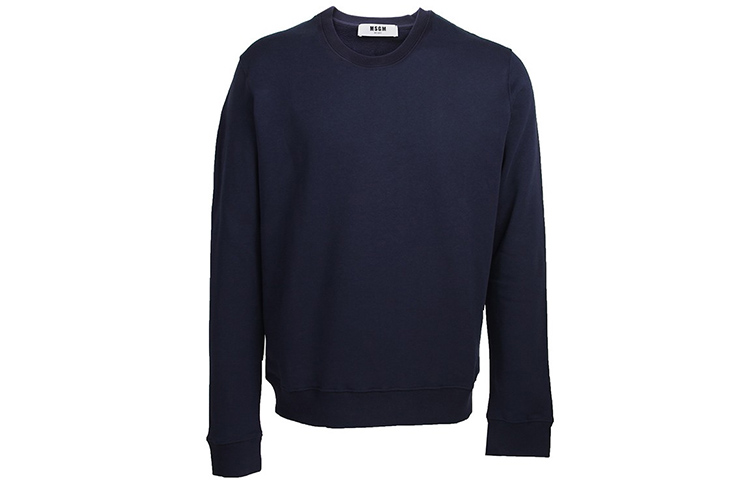 MSGM Logo Printed Loose Fit Sweatshirt Navy Blue 2340MM84-174778-88